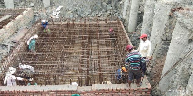 Reinforcement binding (Construction of Pile Caps)